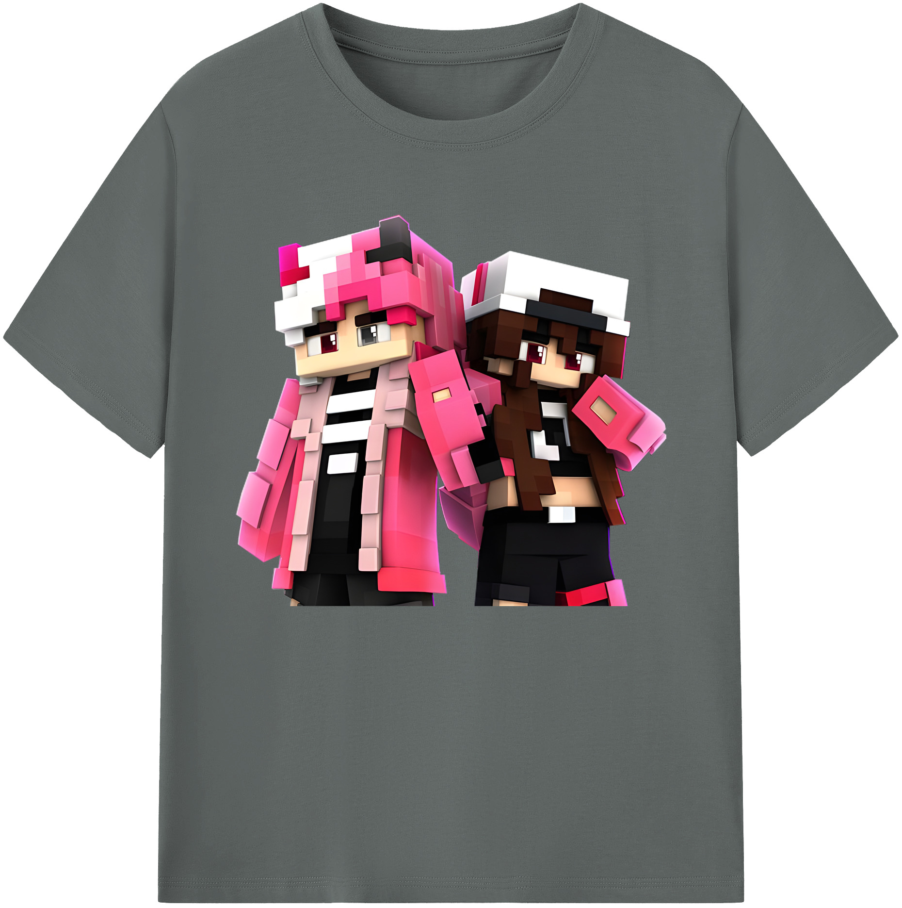 （画像用） マインクラフト ブロックの世界 Minecraft MC Block world 綿100％ メンズ半袖Tシャツ｜肌触りやわらか＆通気性